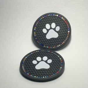 Paw Print Gem Coasters